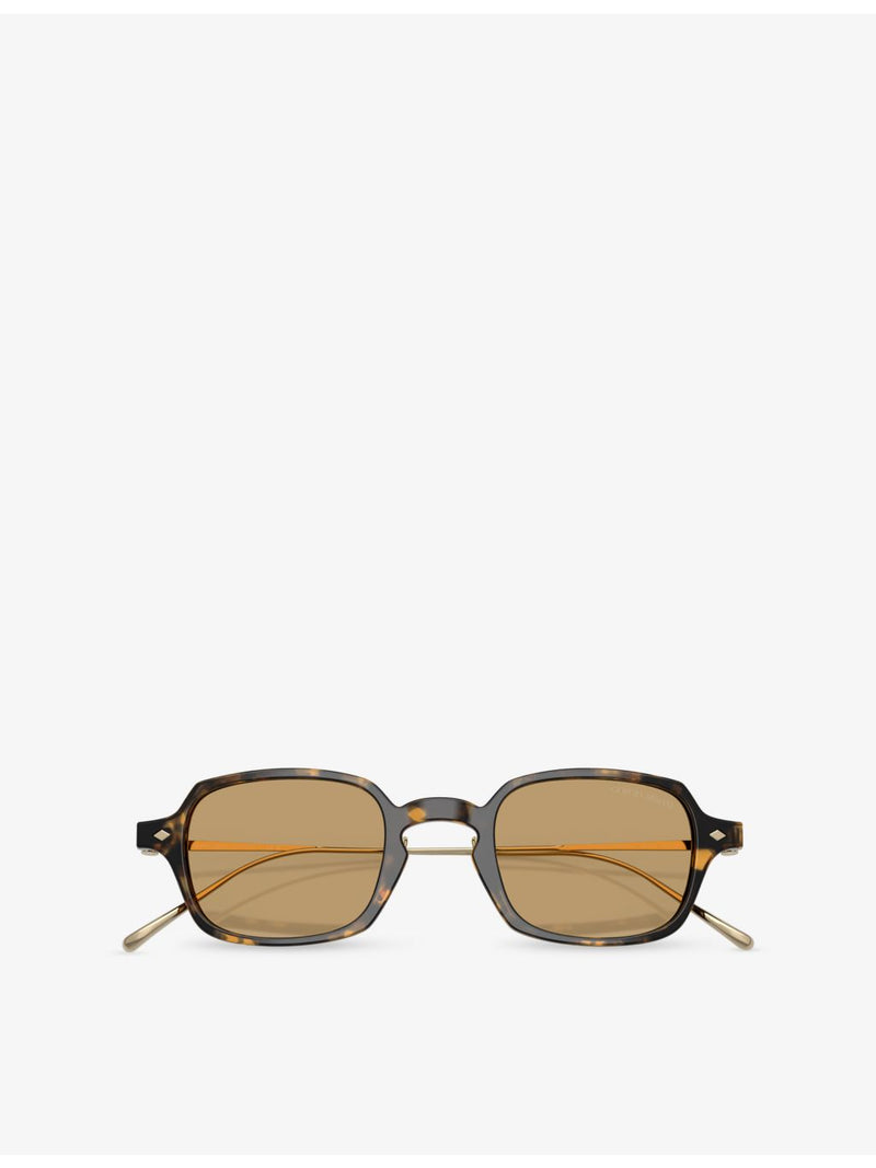 Giorgio Armani rectangular acetate sunglasses with tortoiseshell finish, UK version