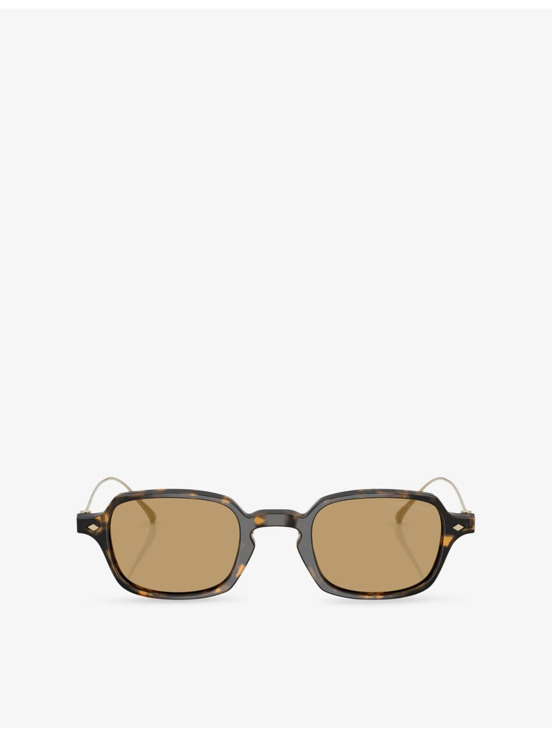Giorgio Armani rectangular acetate sunglasses with tortoiseshell finish, UK version