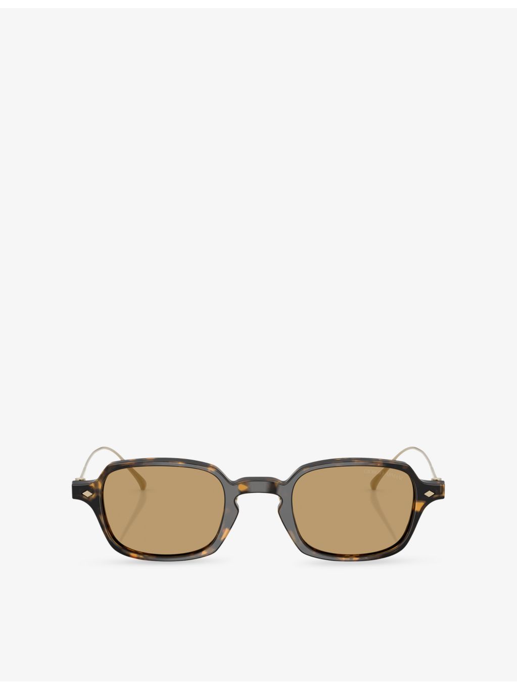 Giorgio Armani rectangular acetate sunglasses with tortoiseshell finish, UK version