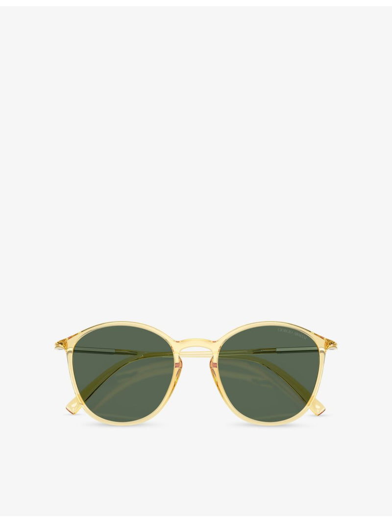 Giorgio Armani AR8233U round-frame acetate sunglasses, imported from the UK
