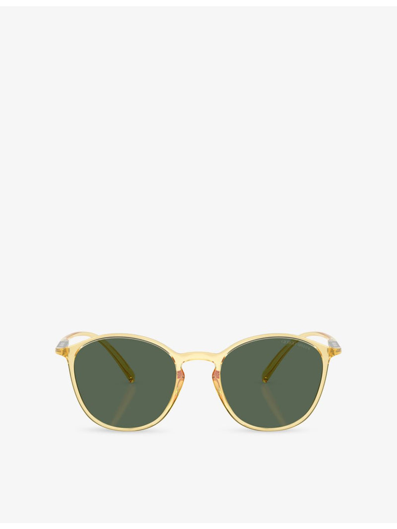 Giorgio Armani AR8233U round-frame acetate sunglasses, imported from the UK