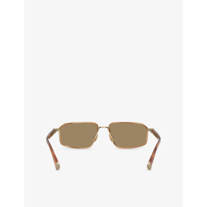 Brunello Cucinelli rectangular metal sunglasses BC2009ST - British product