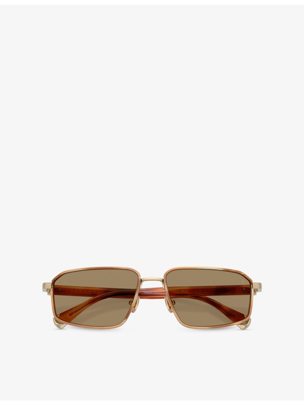 Brunello Cucinelli rectangular metal sunglasses BC2009ST - British product