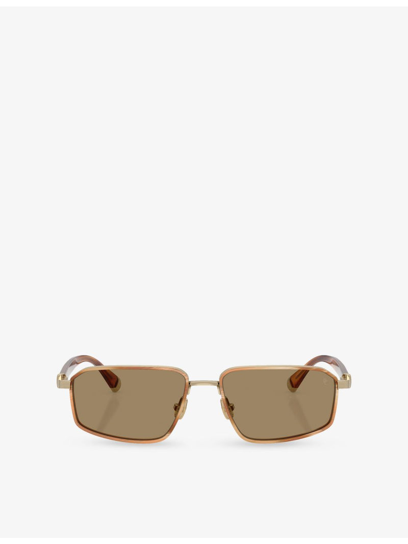 Brunello Cucinelli rectangular metal sunglasses BC2009ST - British product