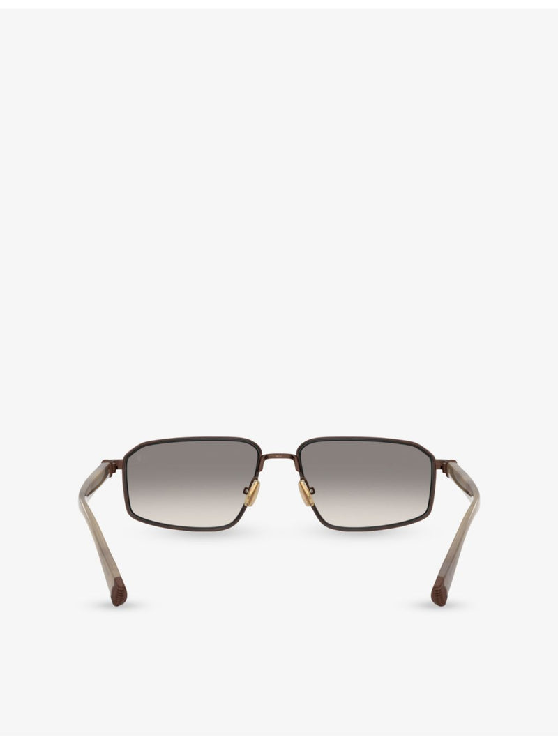 Brunello Cucinelli BC2009ST titanium irregular-frame sunglasses (British brand)