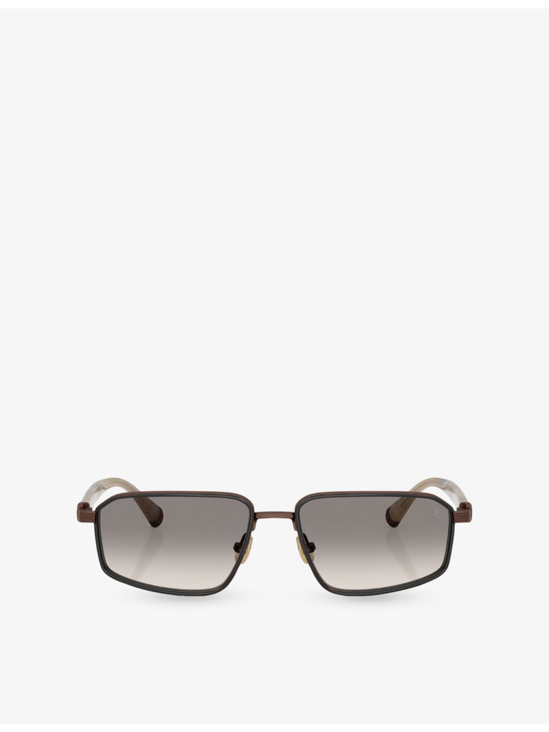 Brunello Cucinelli BC2009ST titanium irregular-frame sunglasses (British brand)
