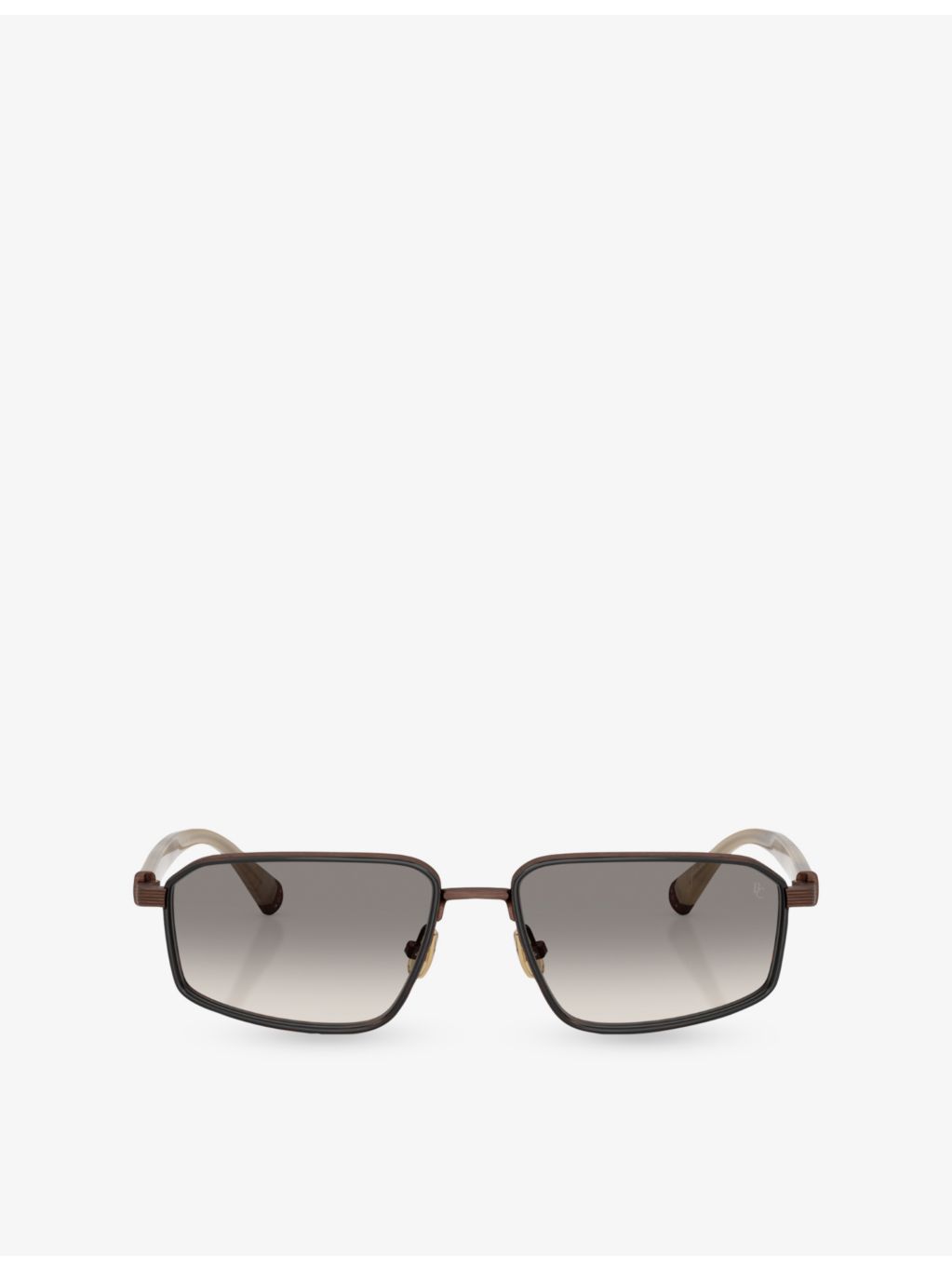 Brunello Cucinelli BC2009ST titanium irregular-frame sunglasses (British brand)