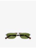 Brunello Cucinelli Paloma rectangular metal sunglasses, UK version