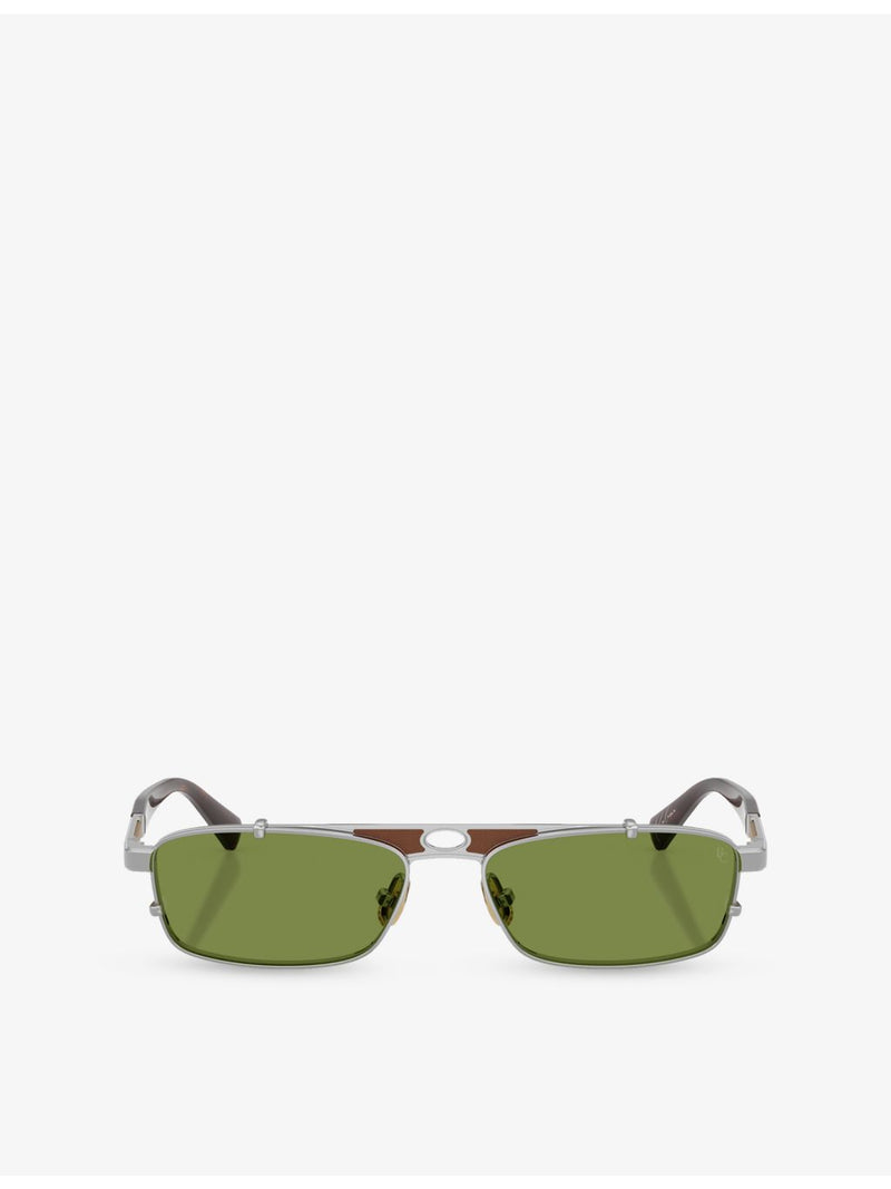 Brunello Cucinelli Paloma rectangular metal sunglasses, UK version