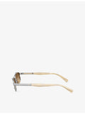 Brunello Cucinelli Paloma rectangle metal sunglasses, UK version