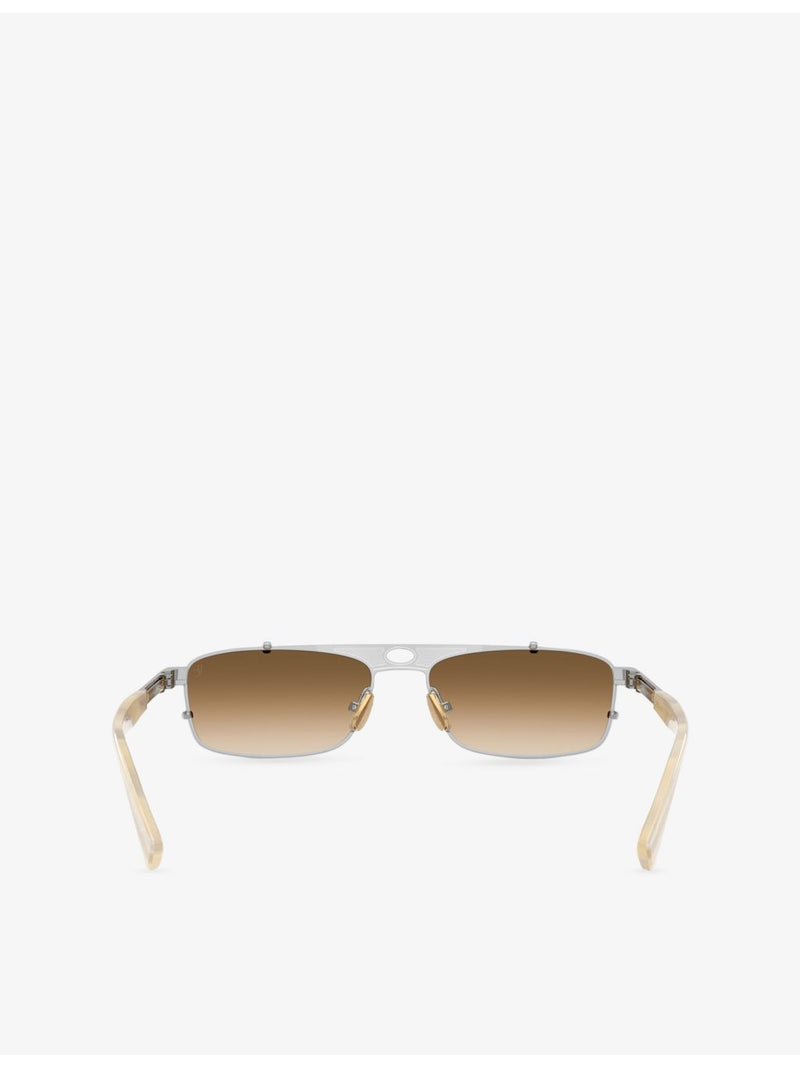 Brunello Cucinelli Paloma rectangle metal sunglasses, UK version