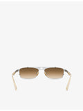 Brunello Cucinelli Paloma rectangle metal sunglasses, UK version