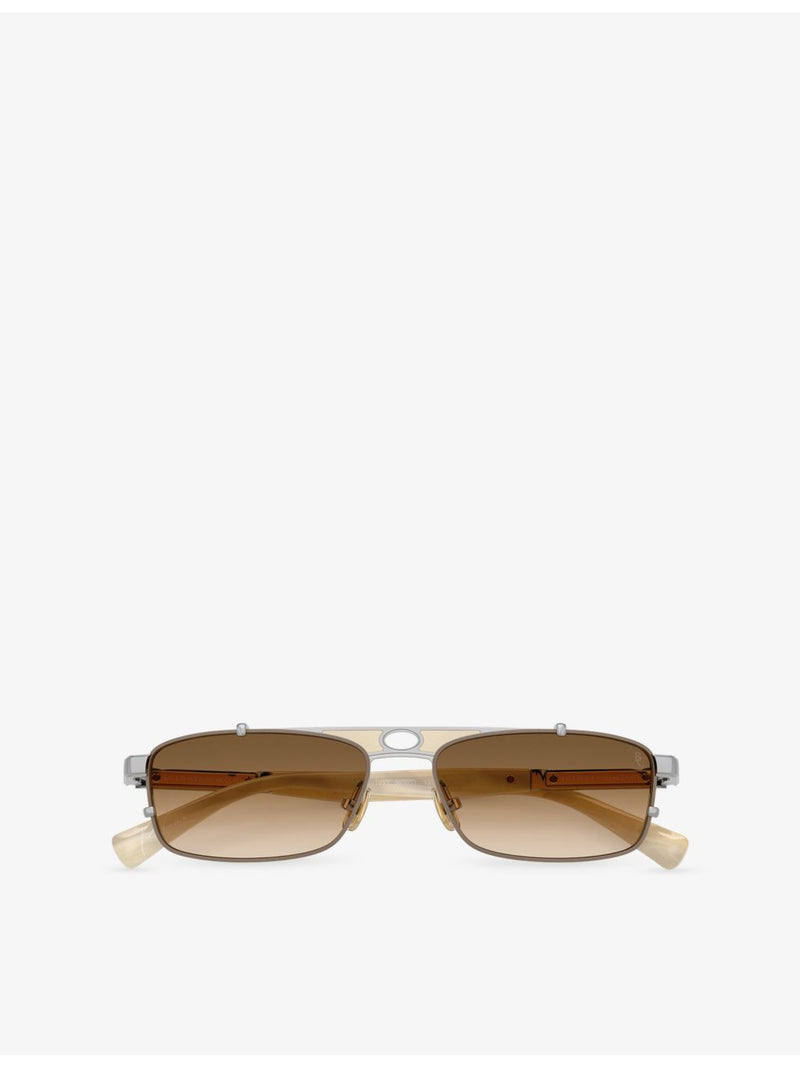 Brunello Cucinelli Paloma rectangle metal sunglasses, UK version