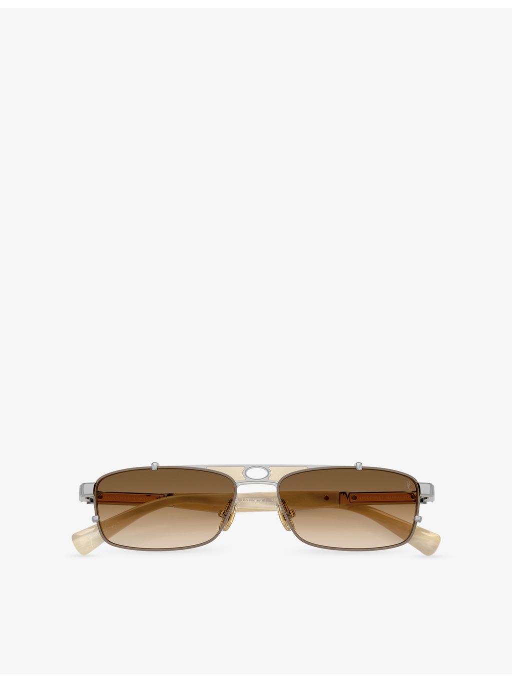 Brunello Cucinelli Paloma rectangle metal sunglasses, UK version