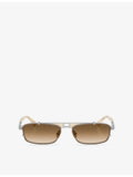 Brunello Cucinelli Paloma rectangle metal sunglasses, UK version