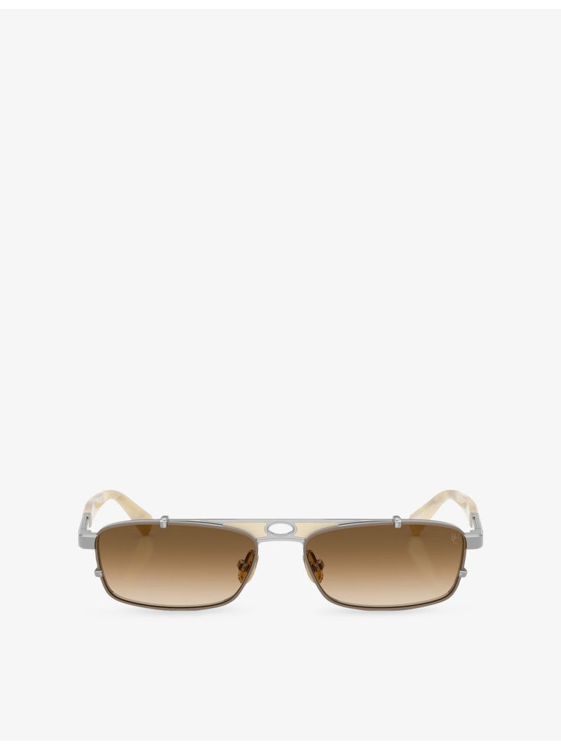 Brunello Cucinelli Paloma rectangle metal sunglasses, UK version