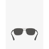 Burberry BE3163 rectangle-frame metal sunglasses (British brand)