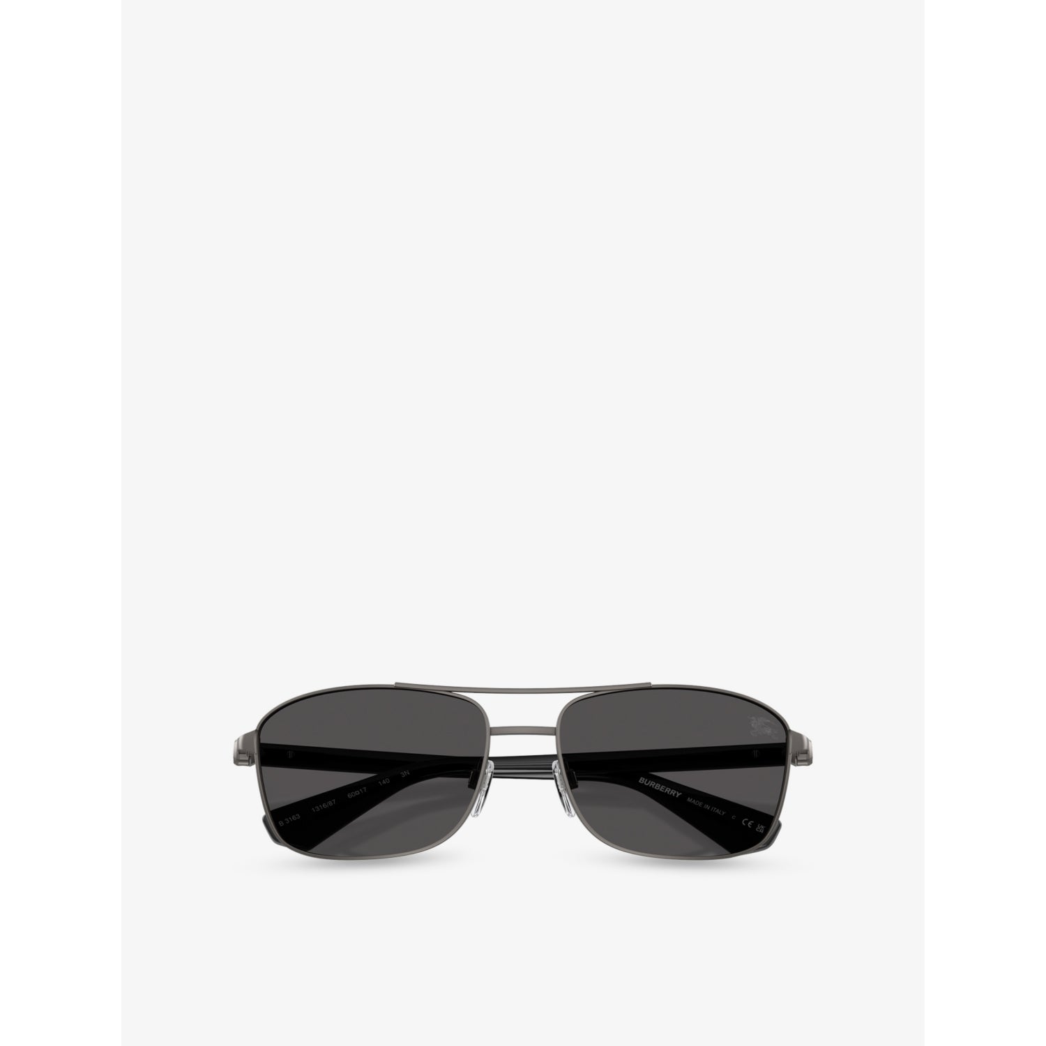 Burberry BE3163 rectangle-frame metal sunglasses (British brand)