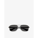 Burberry BE3163 rectangle-frame metal sunglasses (British brand)