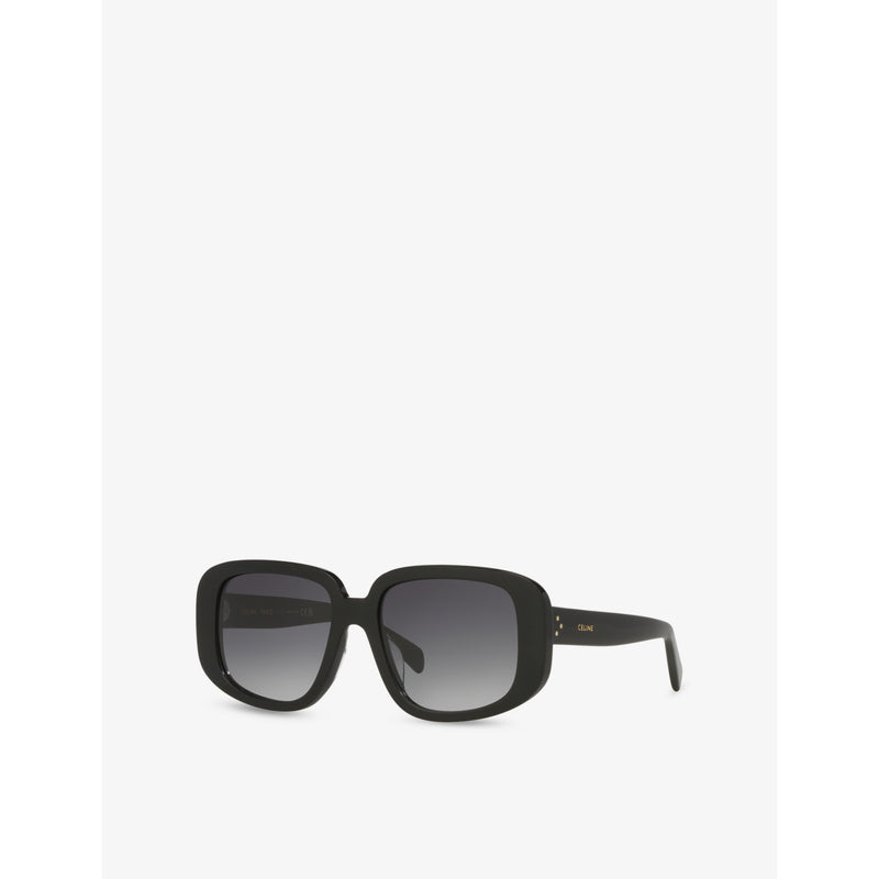 Celine square-frame acetate sunglasses with gold-tone hardware, imported from the UK
