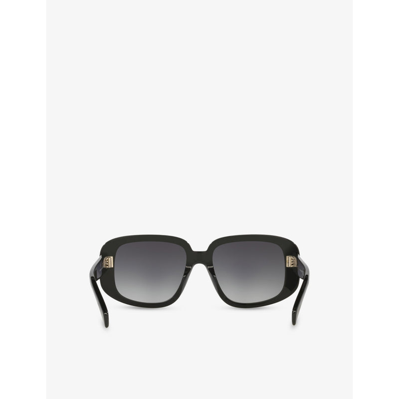 Celine square-frame acetate sunglasses with gold-tone hardware, imported from the UK