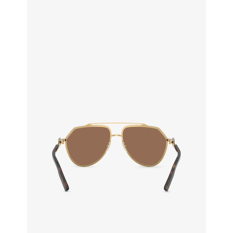 Dolce & Gabbana DG2315 pilot-frame metal sunglasses, UK version