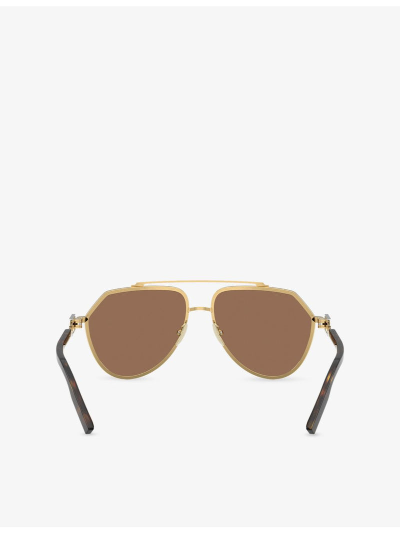 Dolce & Gabbana DG2315 pilot-frame metal sunglasses, UK version