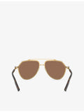 Dolce & Gabbana DG2315 pilot-frame metal sunglasses, UK version