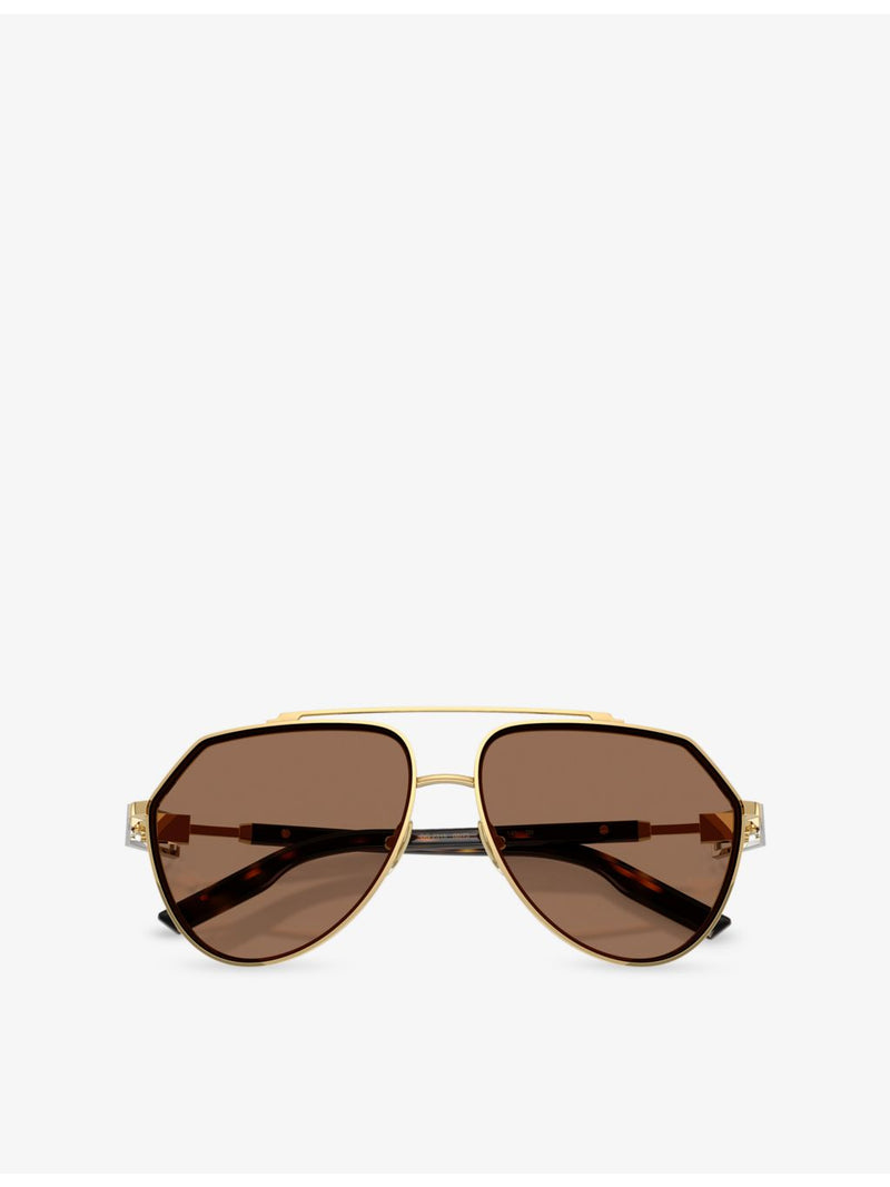 Dolce & Gabbana DG2315 pilot-frame metal sunglasses, UK version