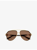 Dolce & Gabbana DG2315 pilot-frame metal sunglasses, UK version