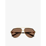 Dolce & Gabbana DG2315 pilot-frame metal sunglasses, UK version