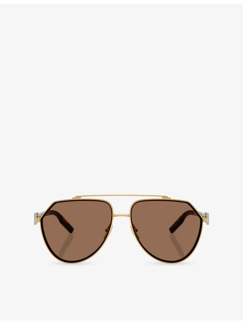 Dolce & Gabbana DG2315 pilot-frame metal sunglasses, UK version