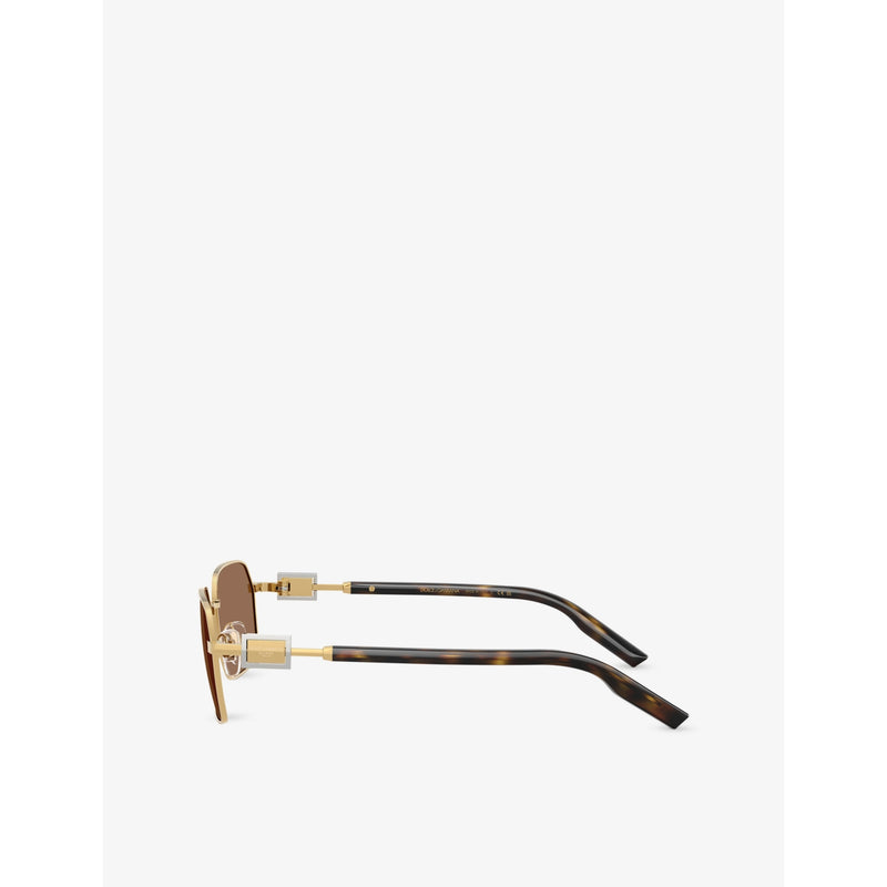Dolce & Gabbana DG2316 irregular-frame metal sunglasses - British product