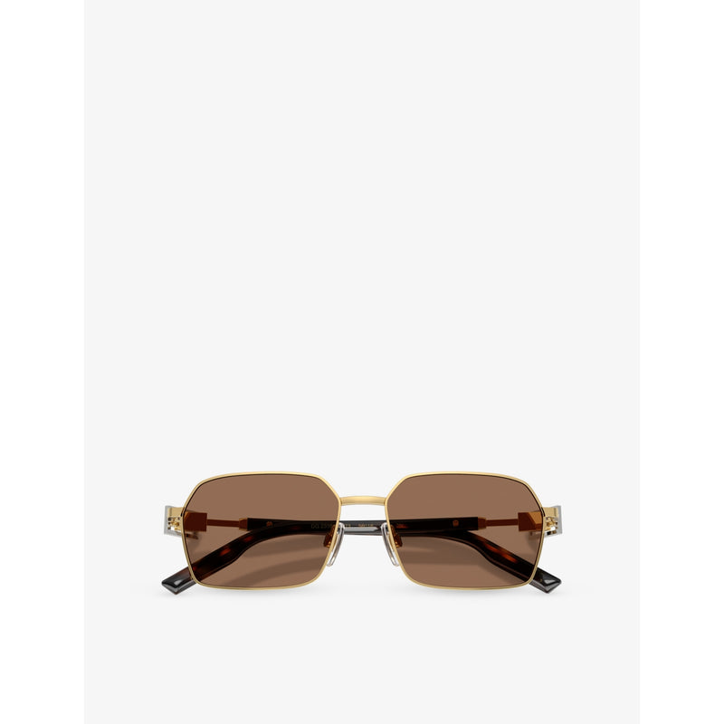 Dolce & Gabbana DG2316 irregular-frame metal sunglasses - British product