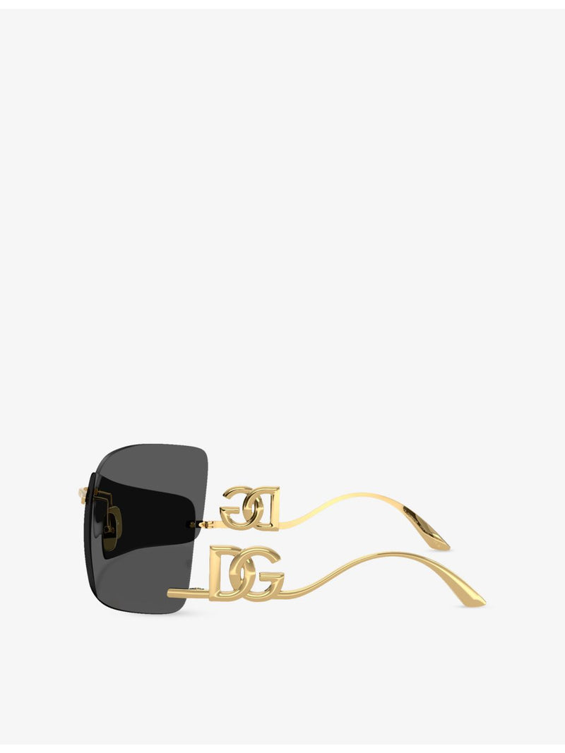 Dolce & Gabbana DG2319 irregular-frame metal sunglasses, imported from the UK