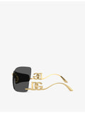 Dolce & Gabbana DG2319 irregular-frame metal sunglasses, imported from the UK