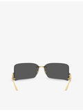 Dolce & Gabbana DG2319 irregular-frame metal sunglasses, imported from the UK