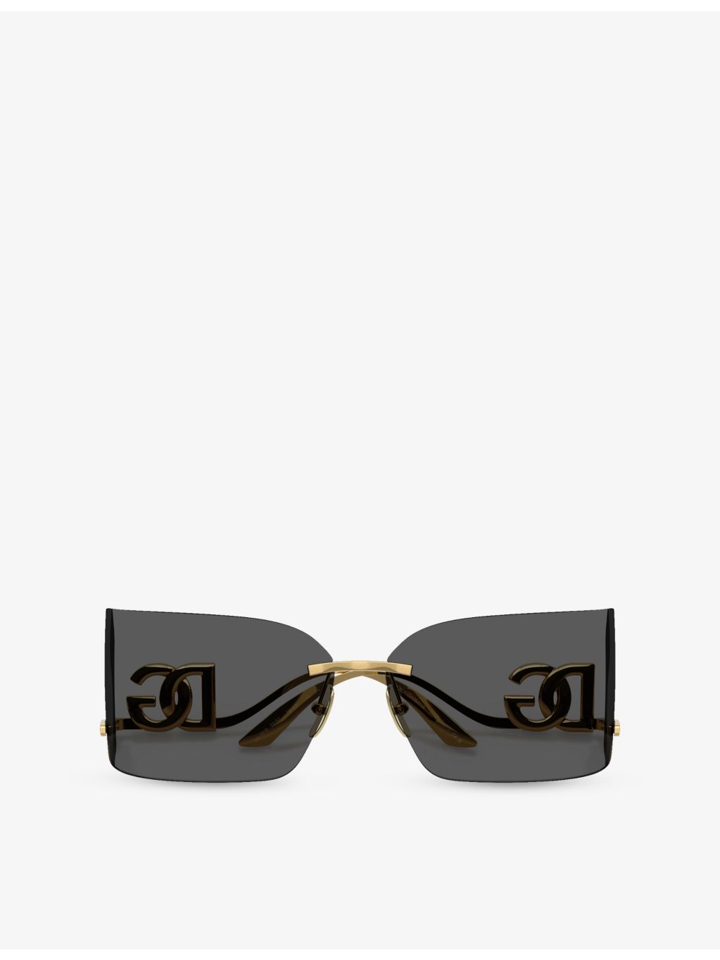 Dolce & Gabbana DG2319 irregular-frame metal sunglasses, imported from the UK