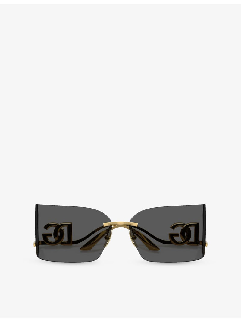 Dolce & Gabbana DG2319 irregular-frame metal sunglasses, imported from the UK