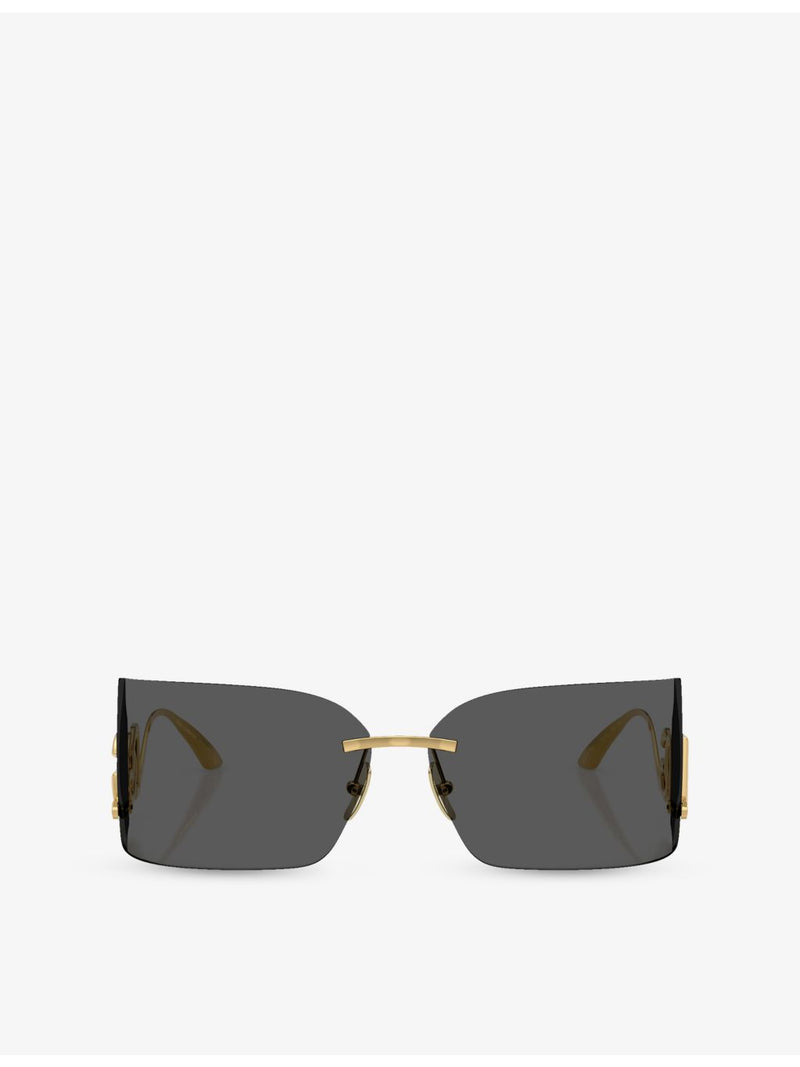 Dolce & Gabbana DG2319 irregular-frame metal sunglasses, imported from the UK