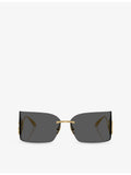 Dolce & Gabbana DG2319 irregular-frame metal sunglasses, imported from the UK