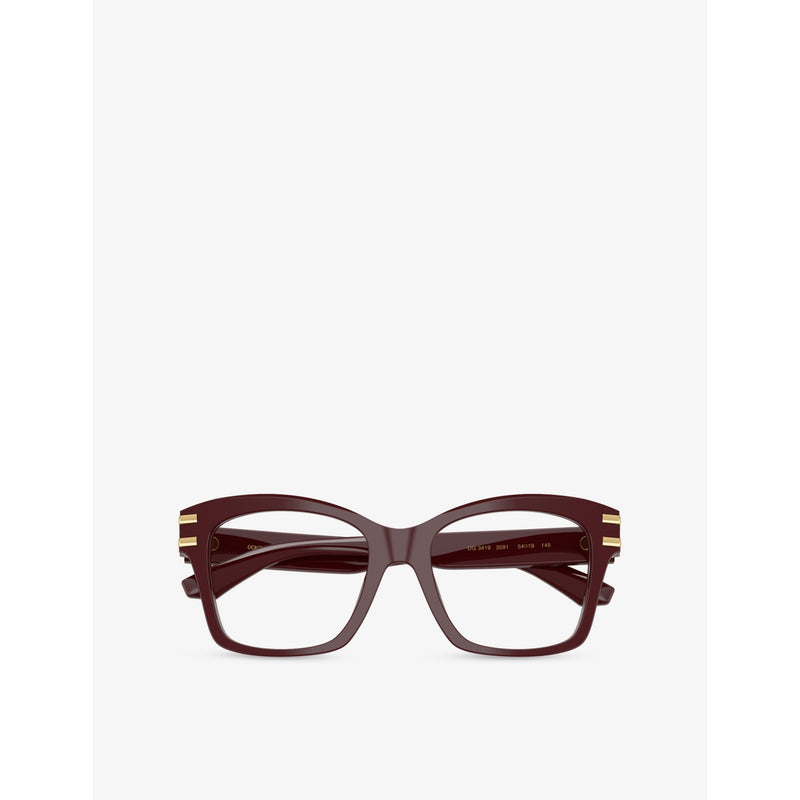Dolce & Gabbana square-frame acetate optical glasses, imported from the UK