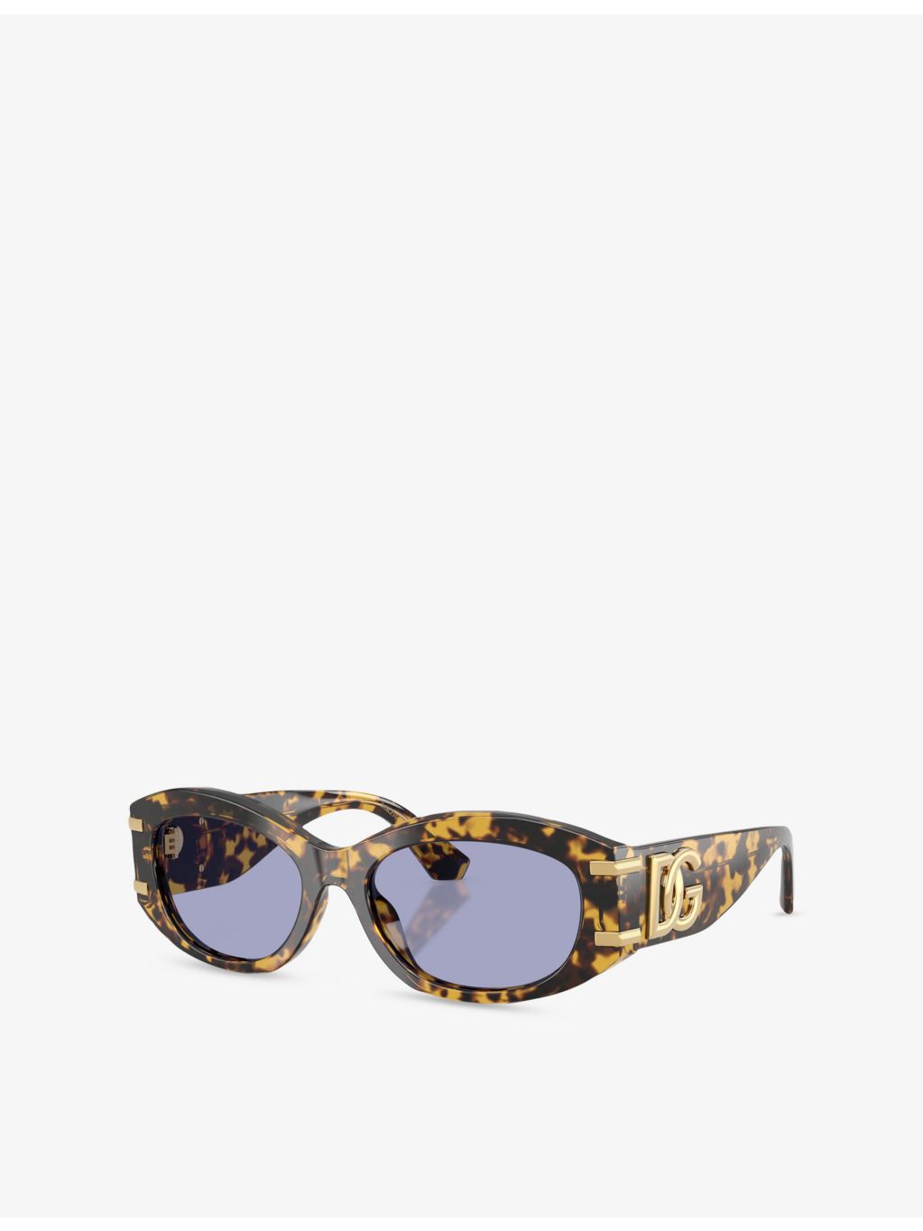 Dolce & Gabbana DG4502 oval acetate sunglasses in tortoiseshell (British brand)