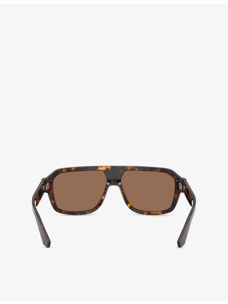 Dolce & Gabbana pilot frame acetate sunglasses with tortoiseshell finish (British brand)