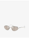 Ferrari FH1022T oval-frame metal sunglasses with tinted lenses, imported from the UK