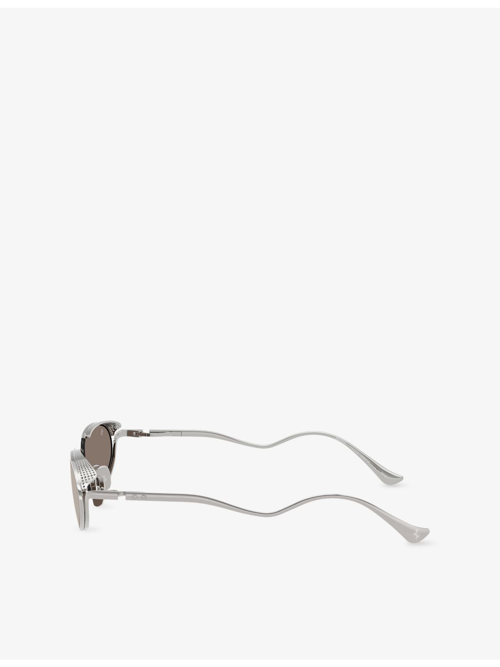 Ferrari FH1022T oval-frame metal sunglasses with tinted lenses, imported from the UK