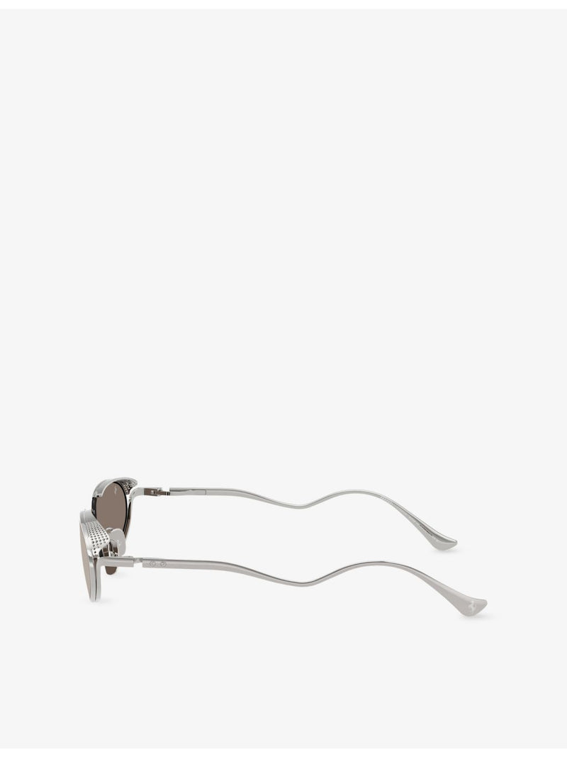 Ferrari FH1022T oval-frame metal sunglasses with tinted lenses, imported from the UK