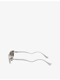 Ferrari FH1022T oval-frame metal sunglasses with tinted lenses, imported from the UK