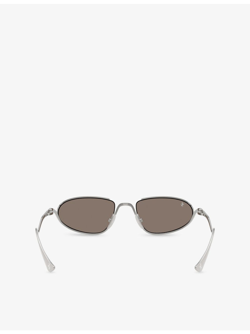 Ferrari FH1022T oval-frame metal sunglasses with tinted lenses, imported from the UK