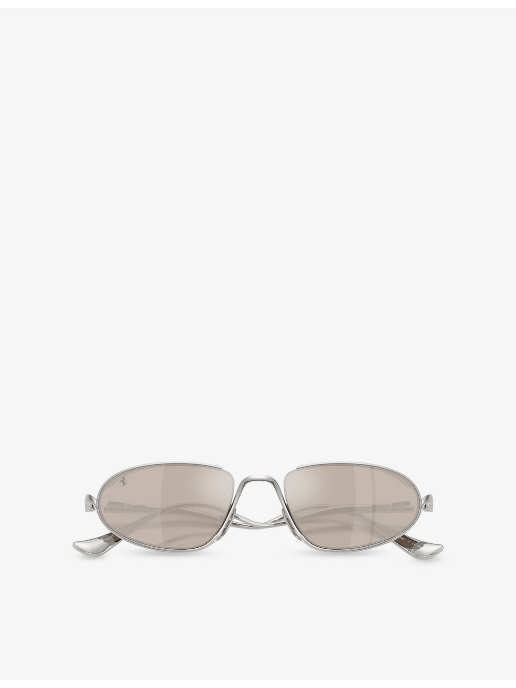 Ferrari FH1022T oval-frame metal sunglasses with tinted lenses, imported from the UK